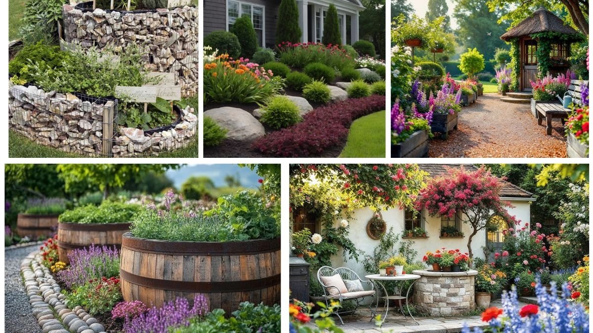 5 Creative Tiered Barrel Flower Beds for Rustic Charm